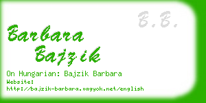 barbara bajzik business card